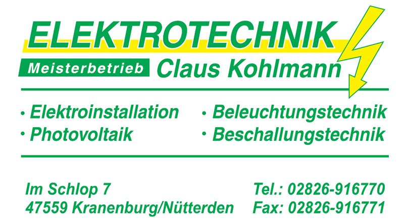 Elektrotechnik Kohlmann Kleve Kranenburg